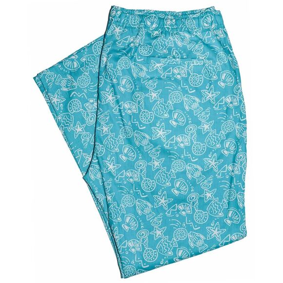 Mens Pants Joggers Turquoise Fish Animal Drawstring Loose Harem Casual Beach XL - Picture 2 of 6